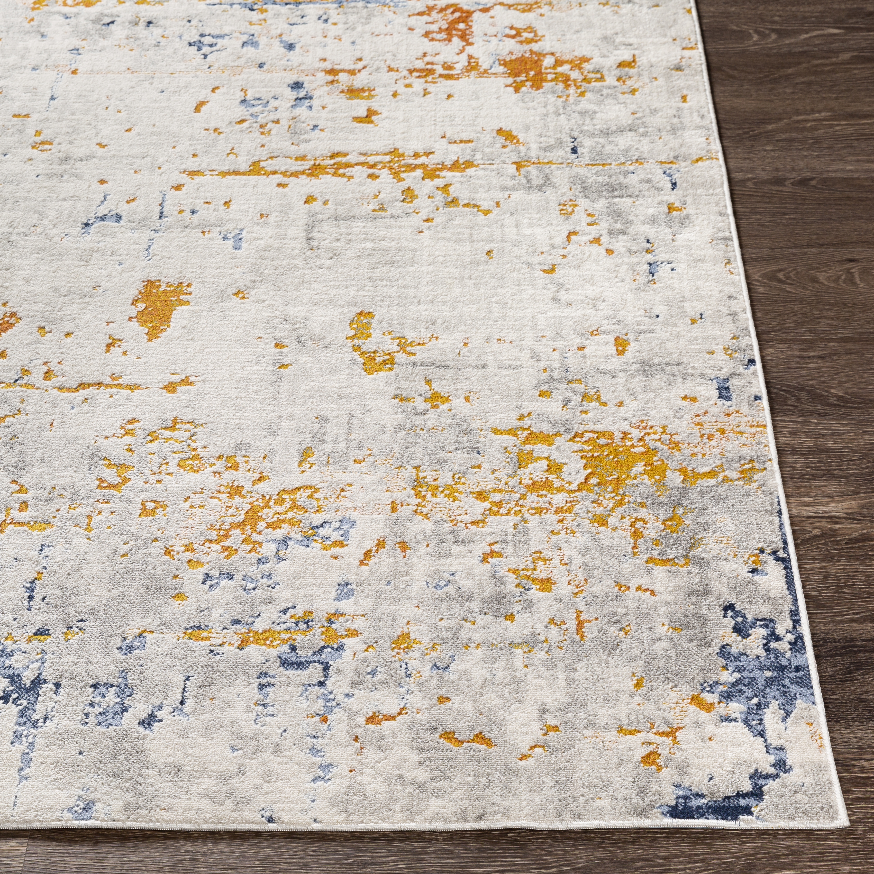 Porto White Indoor 2' x 2'11" Machine Woven Rug - Image 2