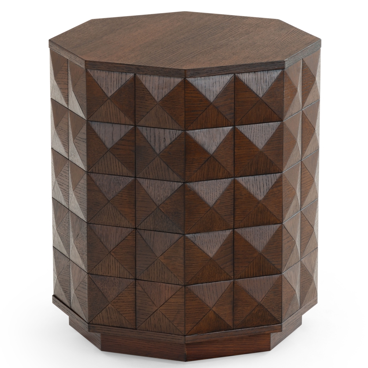 Patty Wood Octagon Accent Table - Walnut - Image 7