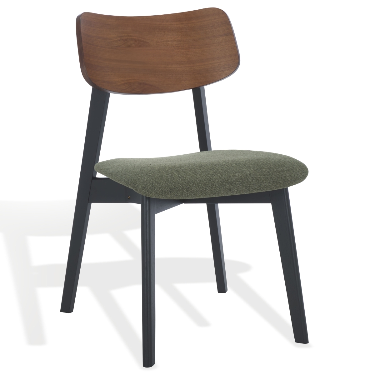 Divya Wood Dining Chair - Olive Green / Walnut - Image 0