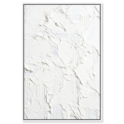 White Minimal Texture Painting Wall Art By Oliver Gal - Image 0