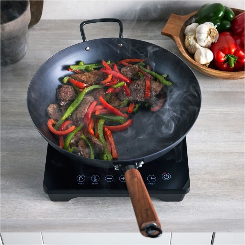 GreenPan™ Kyoto 14" Carbon Steel Wok with Helper Handle - Image 4