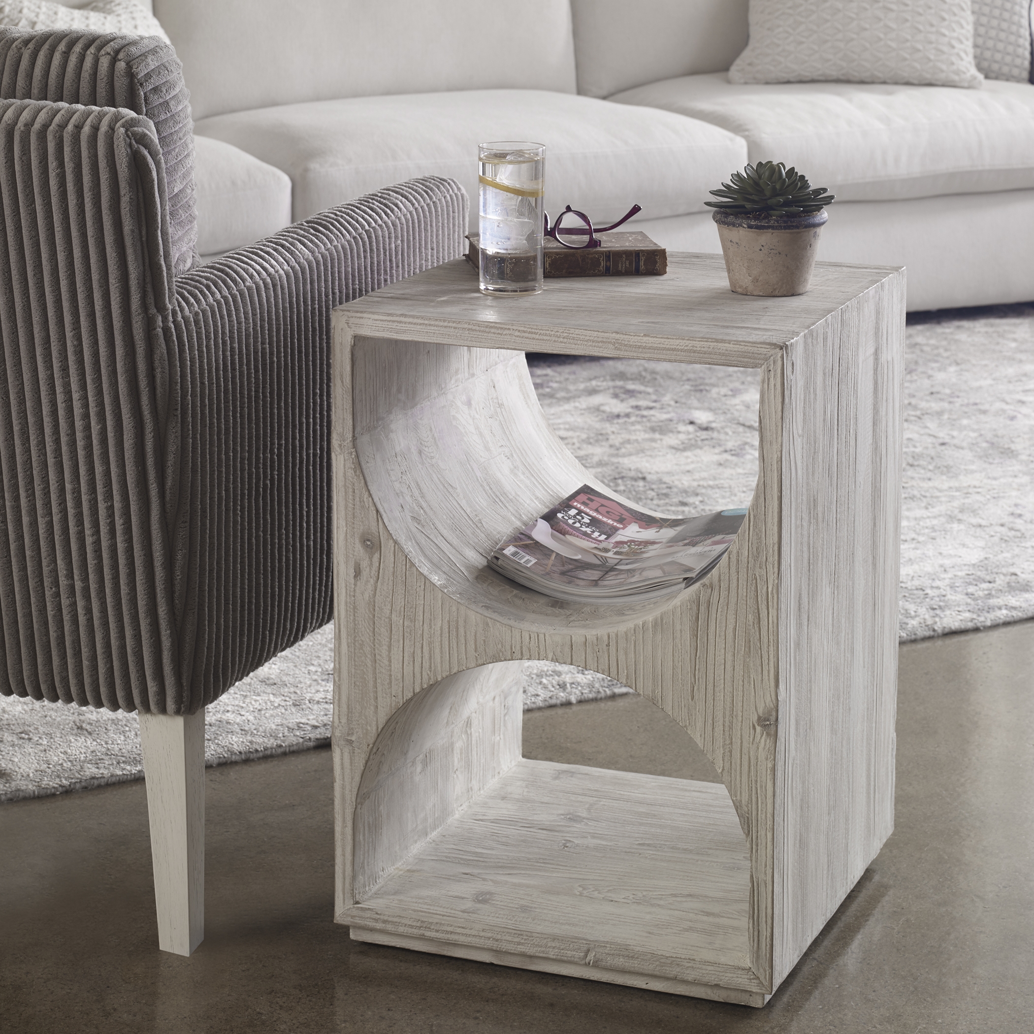 Hans White Side Table - Image 1