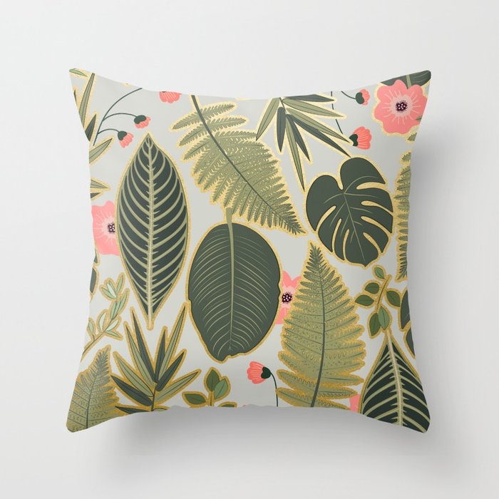 Jacqueline || #society6 #decor #buyart Throw Pillow by 83 Oranges By Uma Gokhale - Cover (16" x 16") With Pillow Insert - Outdoor Pillow - Image 0