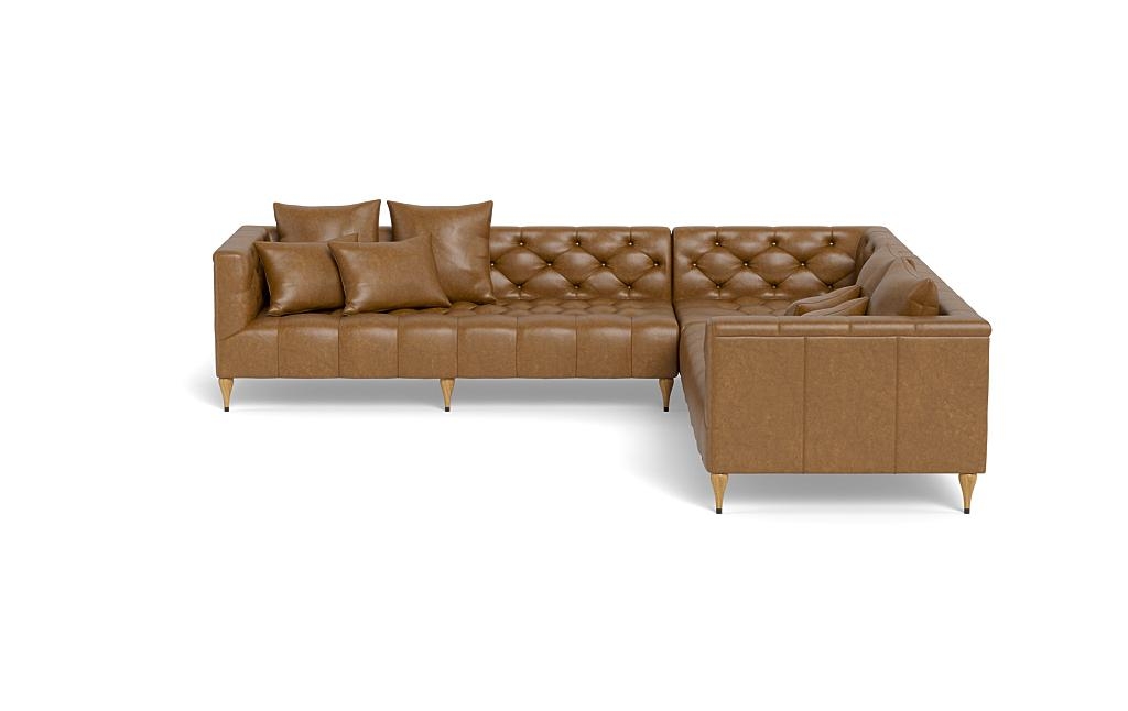 Ms. Chesterfield Leather Corner Sectional Sofa by Apartment Therapy - Image 0