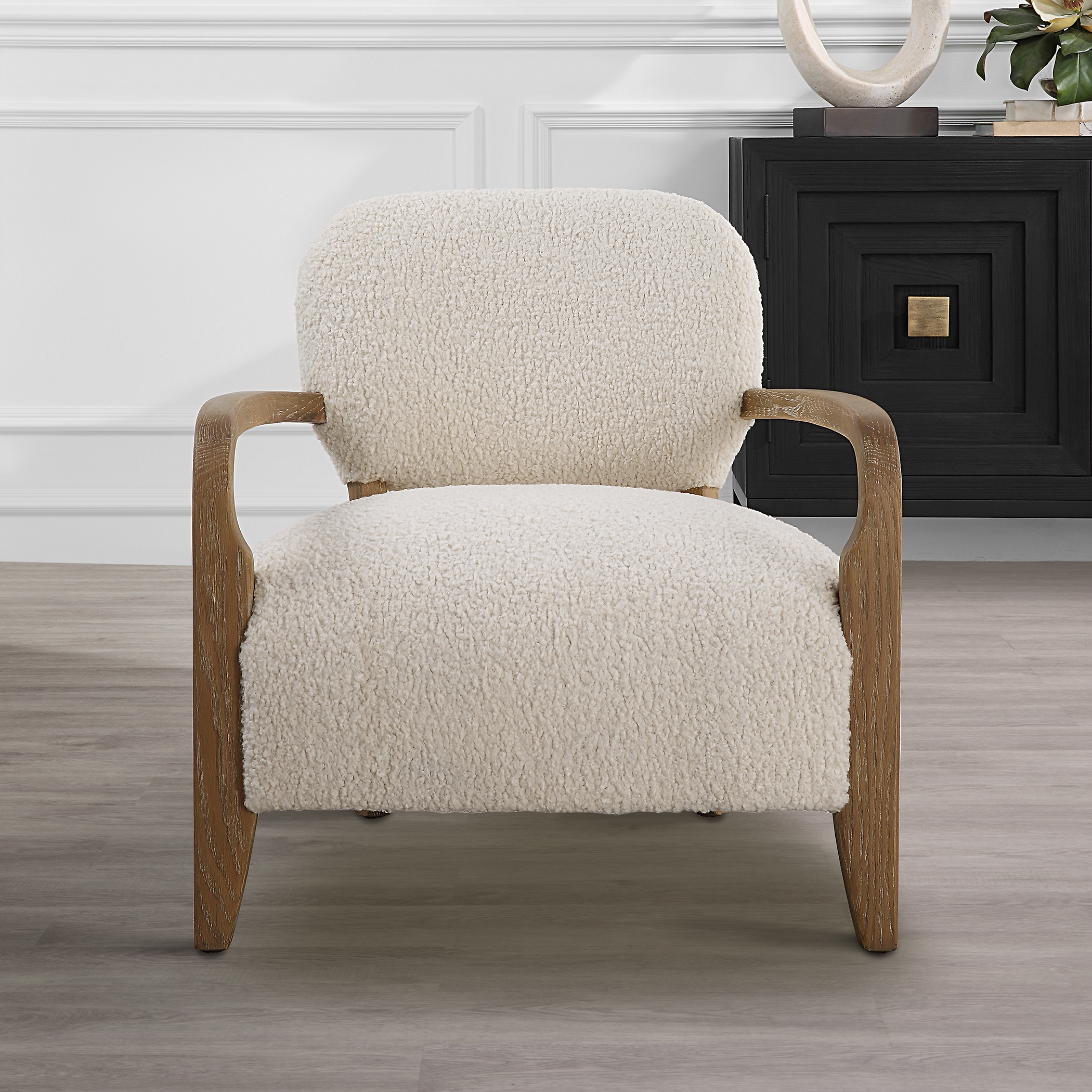 Telluride Natural Shearling Accent Chair - Image 2
