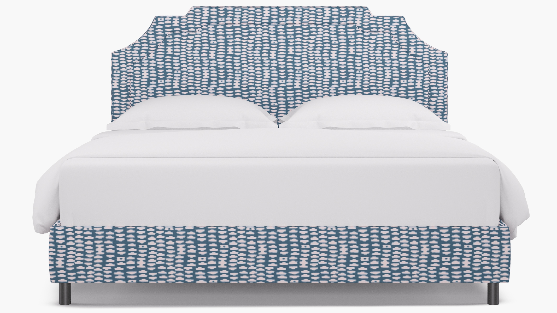 Art Deco Bed, Dusty Blue Odalisque, King - Image 0