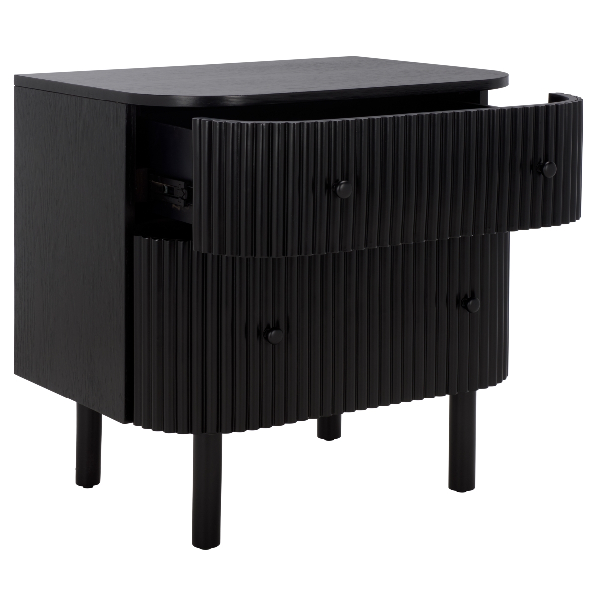 Himanshu 2 Drawer Nightstand - Black - Safavieh - Image 5