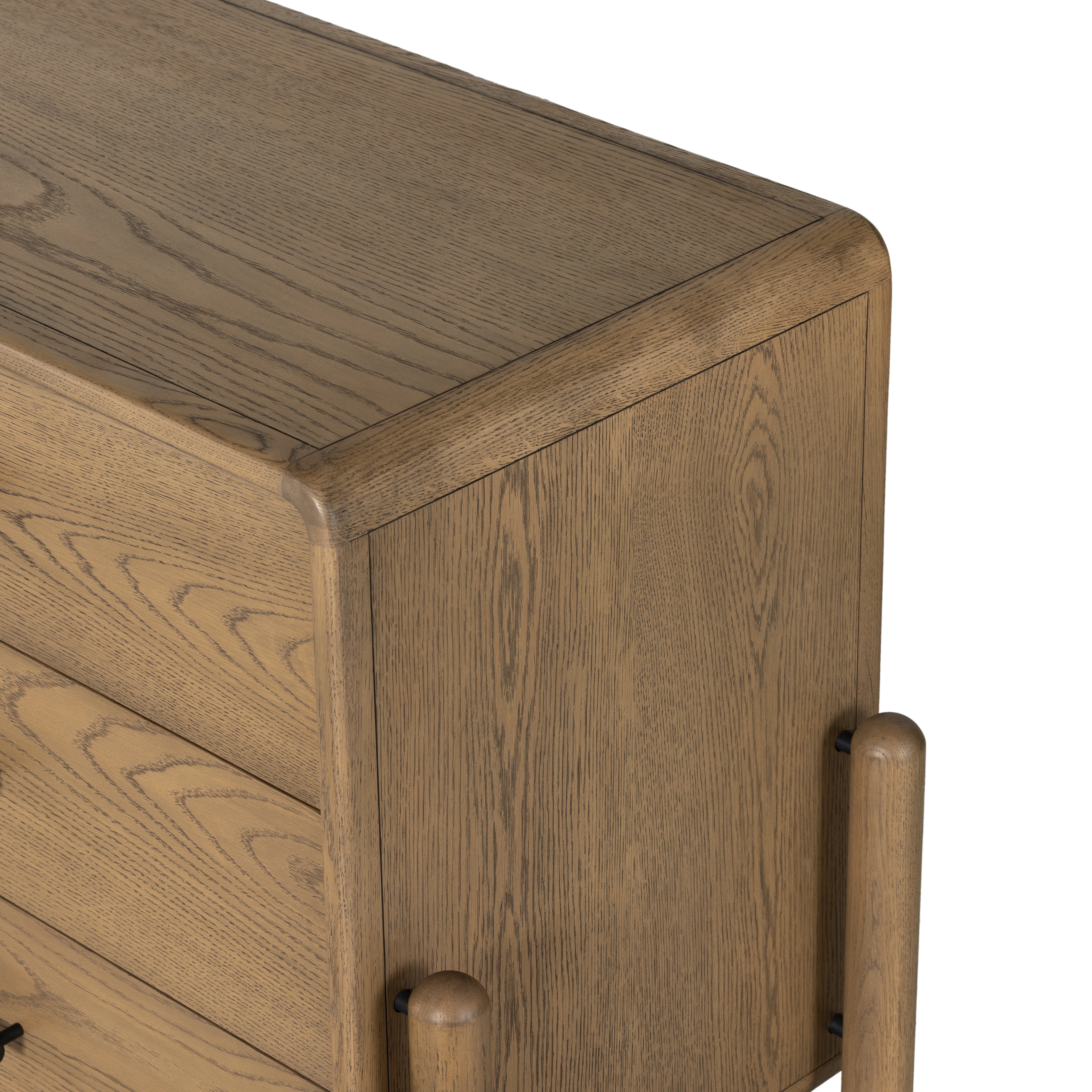 Caroline 6 Drawer Dresser-Smoked Oak - Image 8