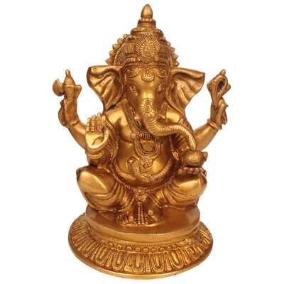 Four Armed Seated Ganesha Granting Abhaya - Image 0