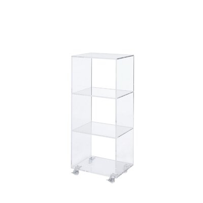 Acrylic Cubix 3 Tiers Bookshelf - Clear - Image 0