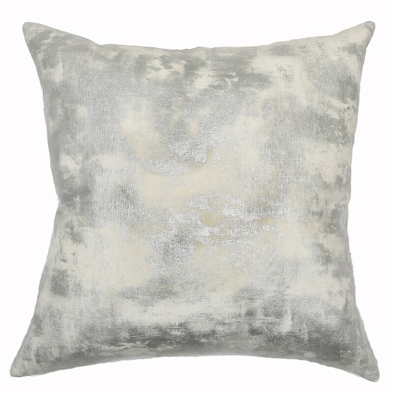 TOSS by Daniel Stuart Studio Lisbon Throw Pillow Color: Silver - Image 0