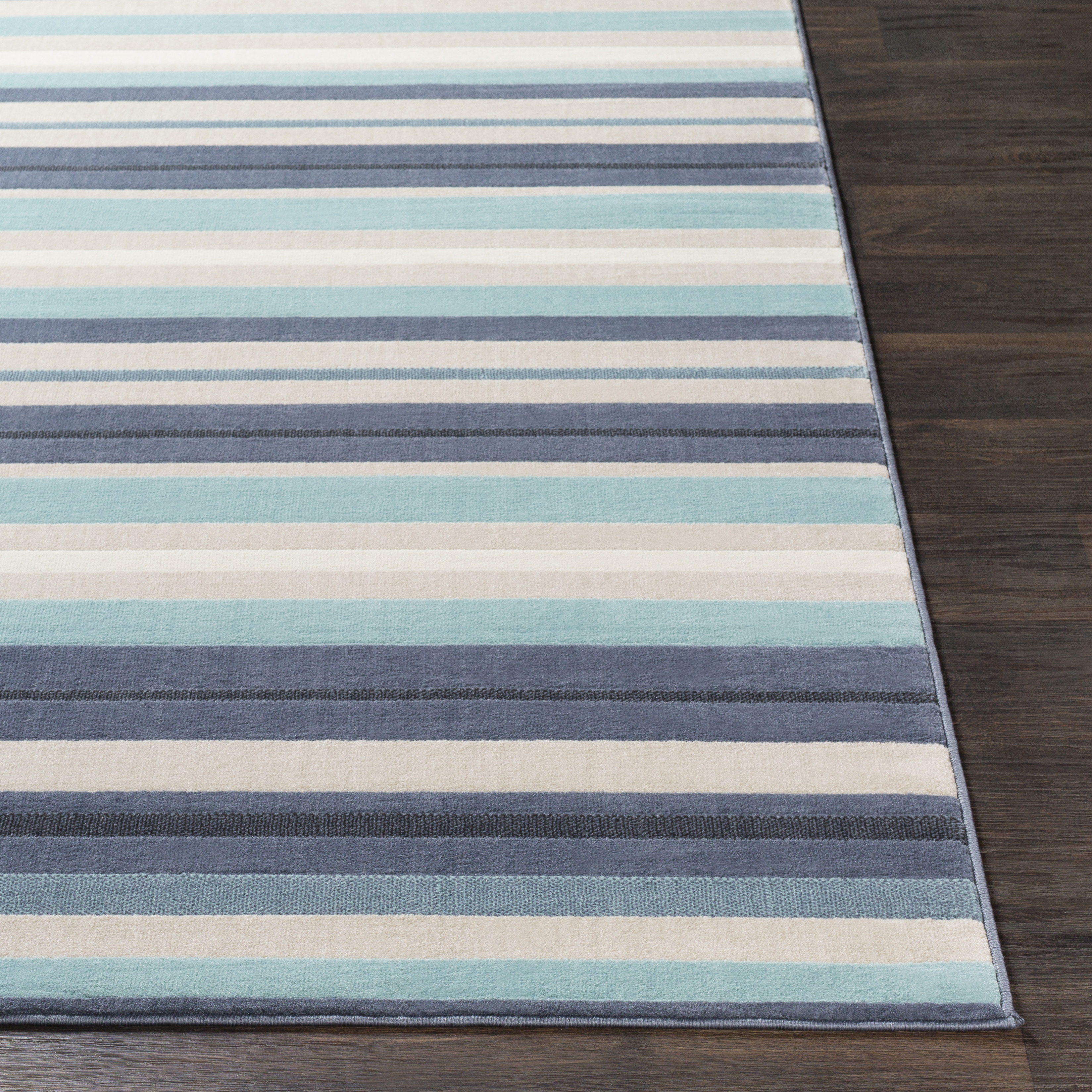 City Blue Indoor 2' x 3' Machine Woven Rug - Image 2
