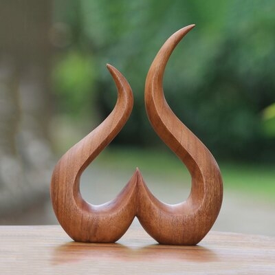 Kinsella Handmade Growing Heart Wood Sculpture - Image 0