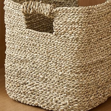 Two Tone Woven Seagrass, Underbed Basket, Natural - Image 3