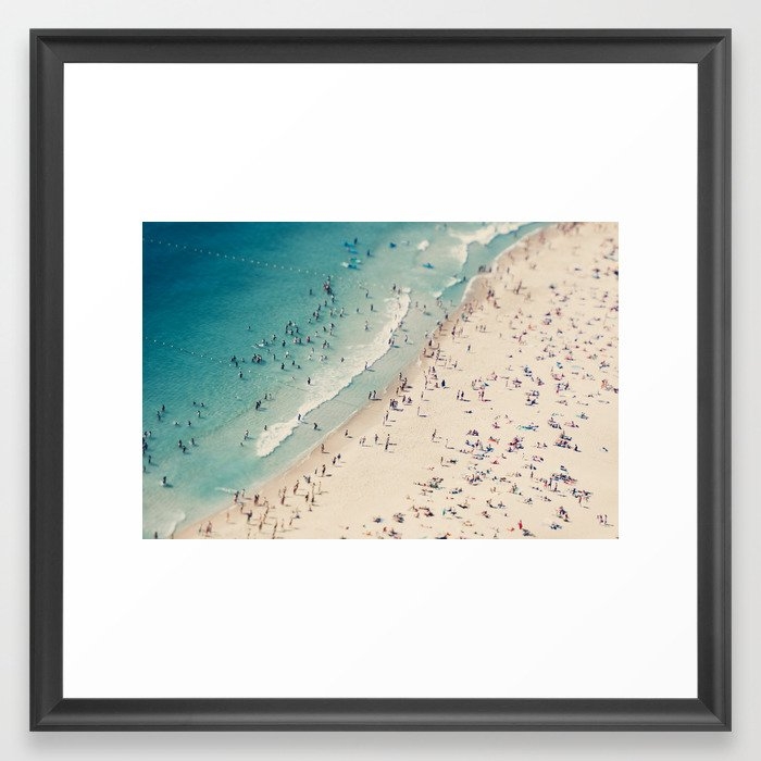Beach Love V Framed Art Print by Ingrid Beddoes Photography - Scoop Black - MEDIUM (Gallery)-22x22 - Image 0