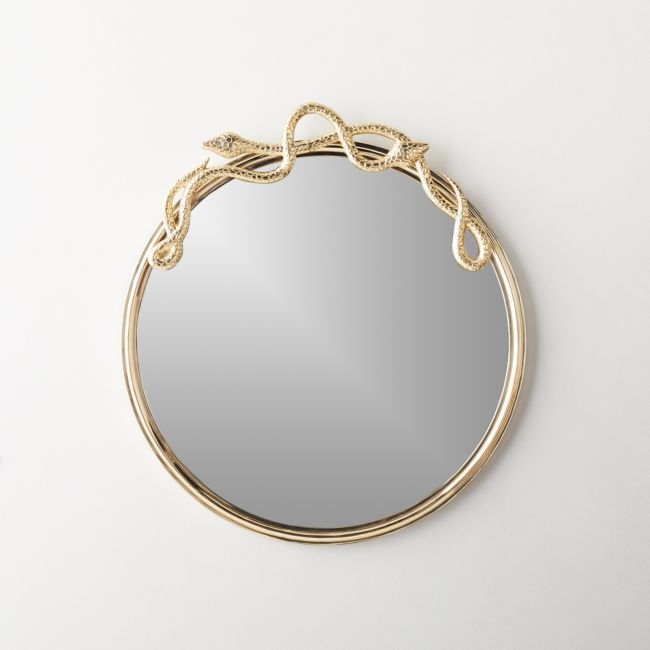Viper Round Polished Brass Mirror 24" - Image 0