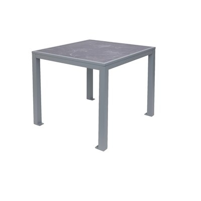 Surf Inlay 32X32 Pietro Top Soft Gray Frame Dining Table  - Image 0