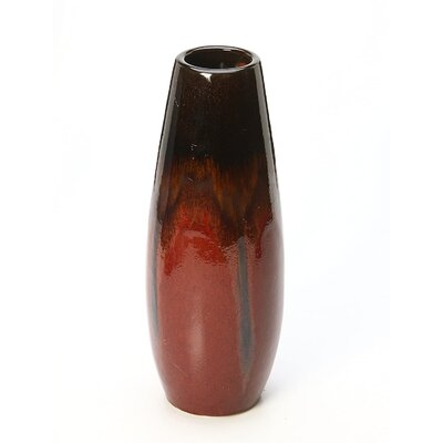 Vervena Red 12.25" Ceramic Table Vase - Image 0