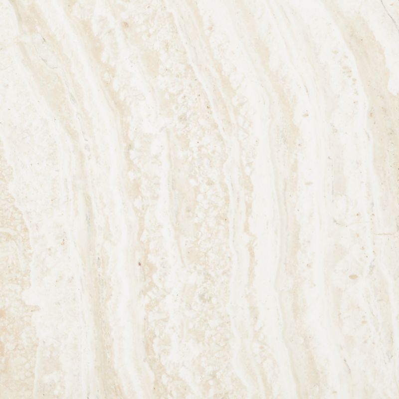 Scoop 76" Travertine and White Oak Wood Console Table - Image 2