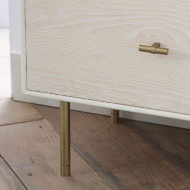 west elm x pbt Modernist 4-Drawer Dresser with Jewelry Storage, White/Wintered Wood - Image 4