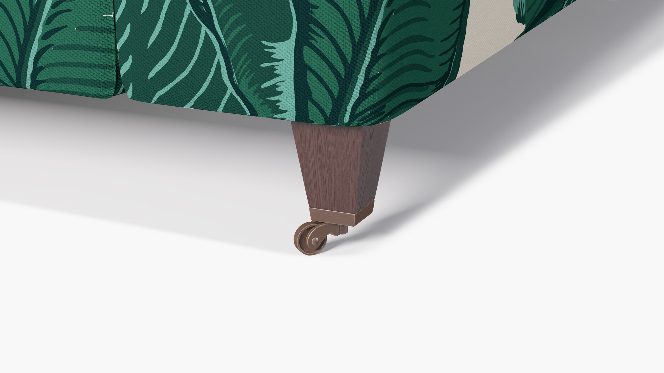 Classic Sofa, Martinique®®, Espresso with Antique Brass Caster - Image 1