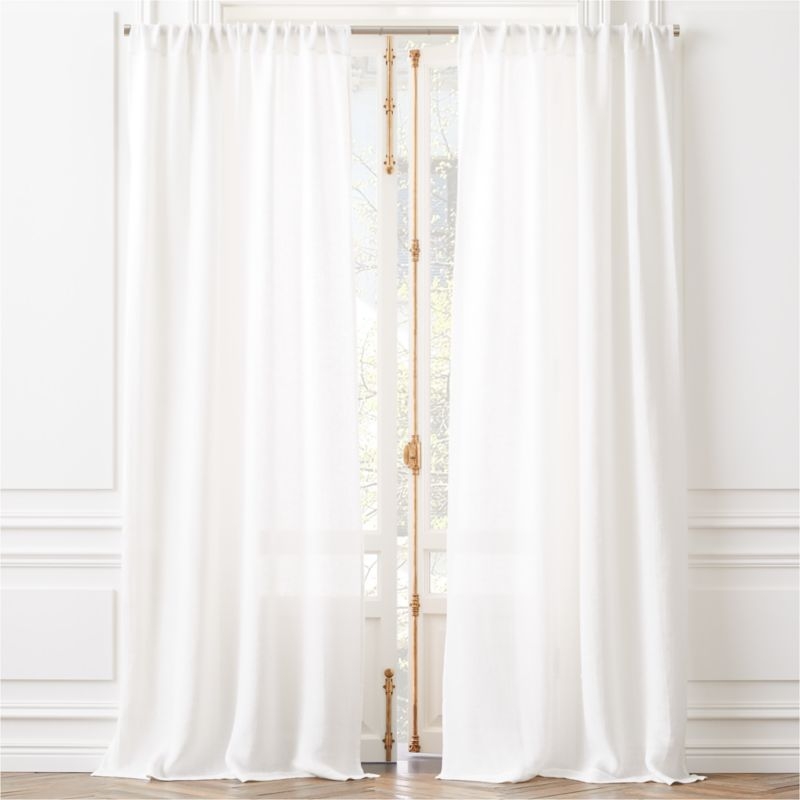 Hemp White Curtain Panel 48"x108" - Image 1