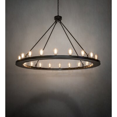 60" Wide Loxley 20 Light Chandelier in , Timeless Bronze - Image 0
