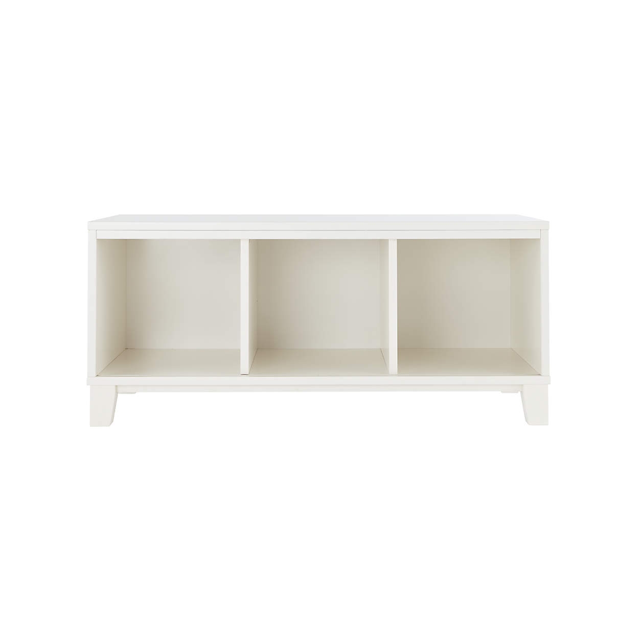 District 3-Cube Stackable Bookcase, Warm White - Image 0