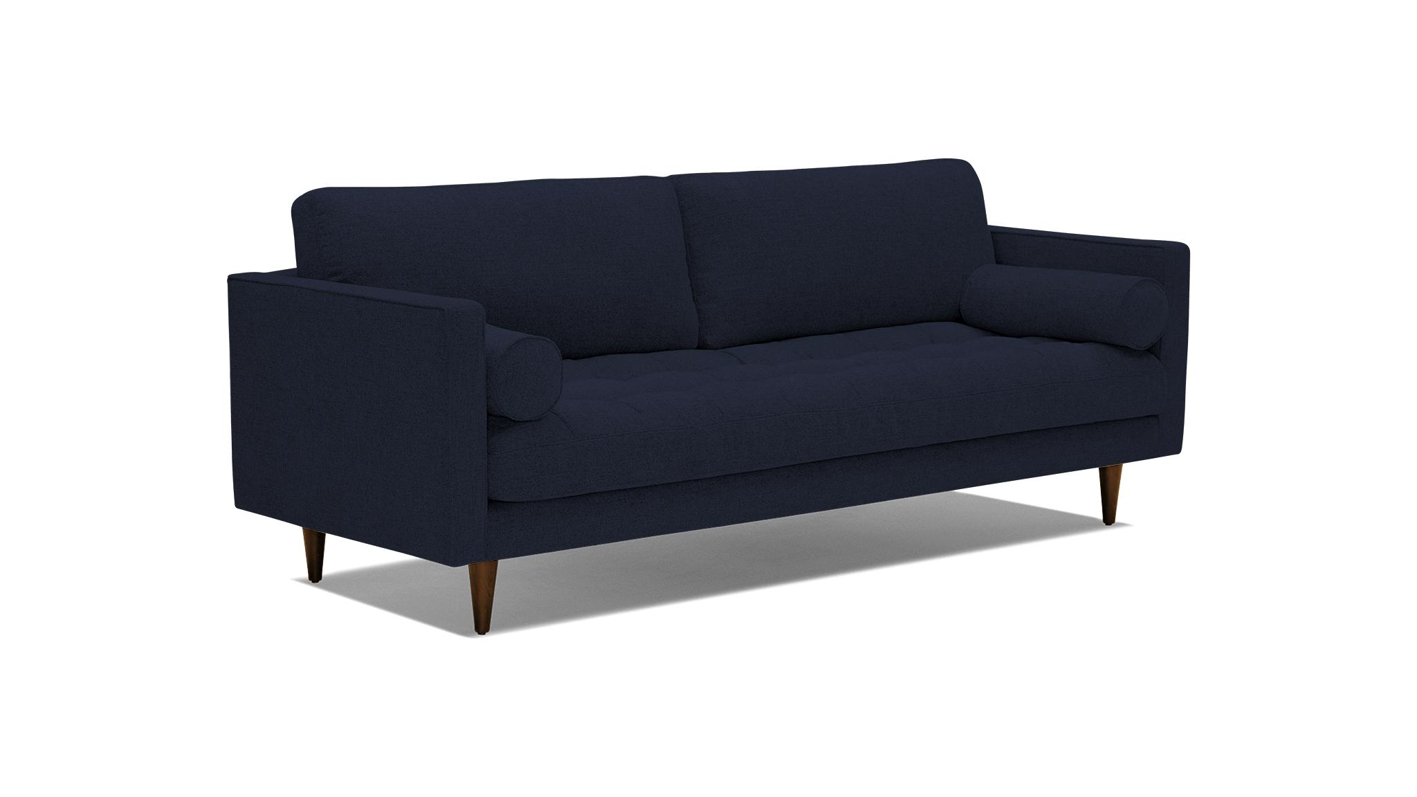 Blue Briar Mid Century Modern Sofa - Sunbrella Premier Indigo - Mocha - Image 1