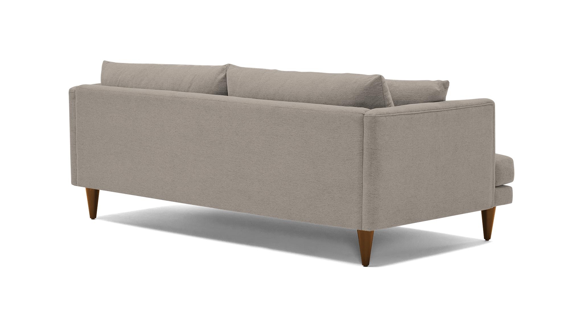 Gray Lewis Mid Century Modern Sofa - Prime Stone - Mocha - Cone - Image 3