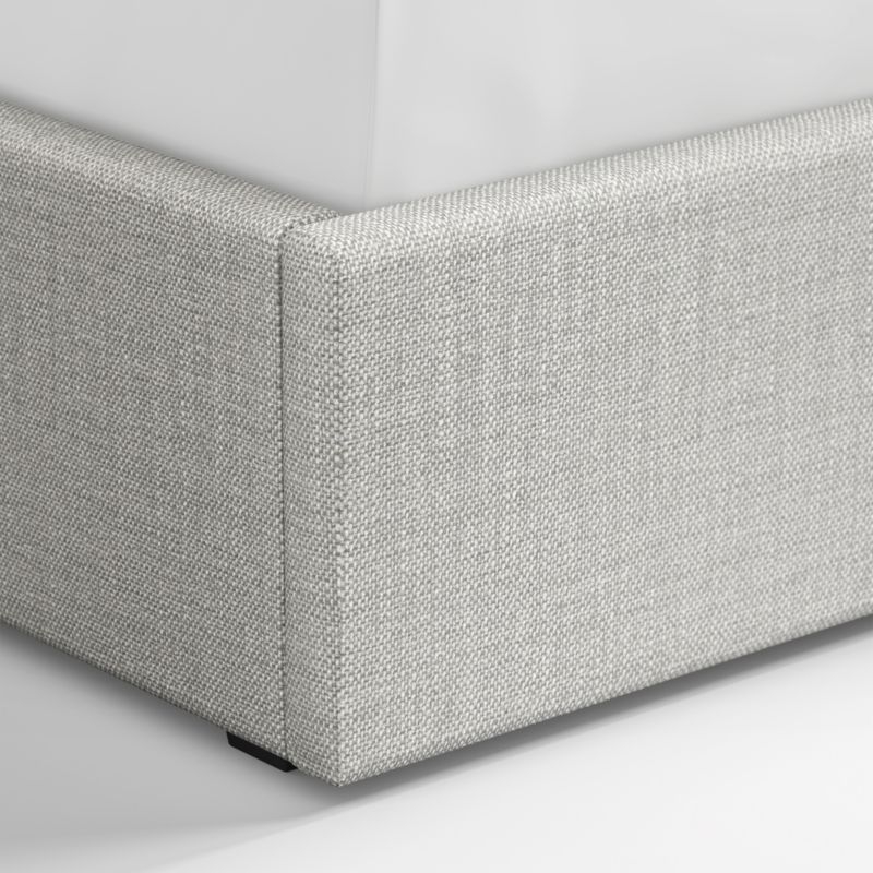 Lafayette 48" Mist Grey Upholstered Queen Headboard with Storage Bed Base - Image 5