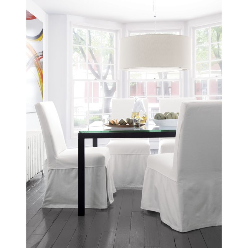 Slip White Slipcovered Dining Chair - Image 7