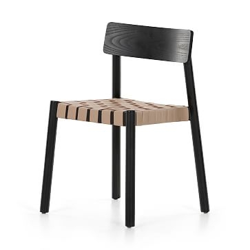 A-Line Frame Dining Chair- Almond Leather Blend - Image 0