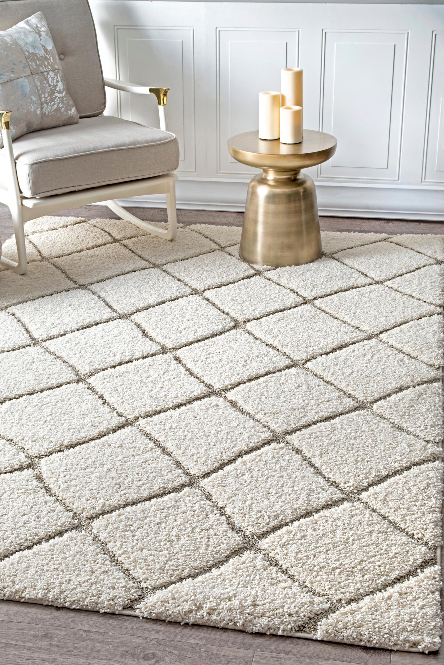 Deloise Trellis Shag Area Rug - Image 0
