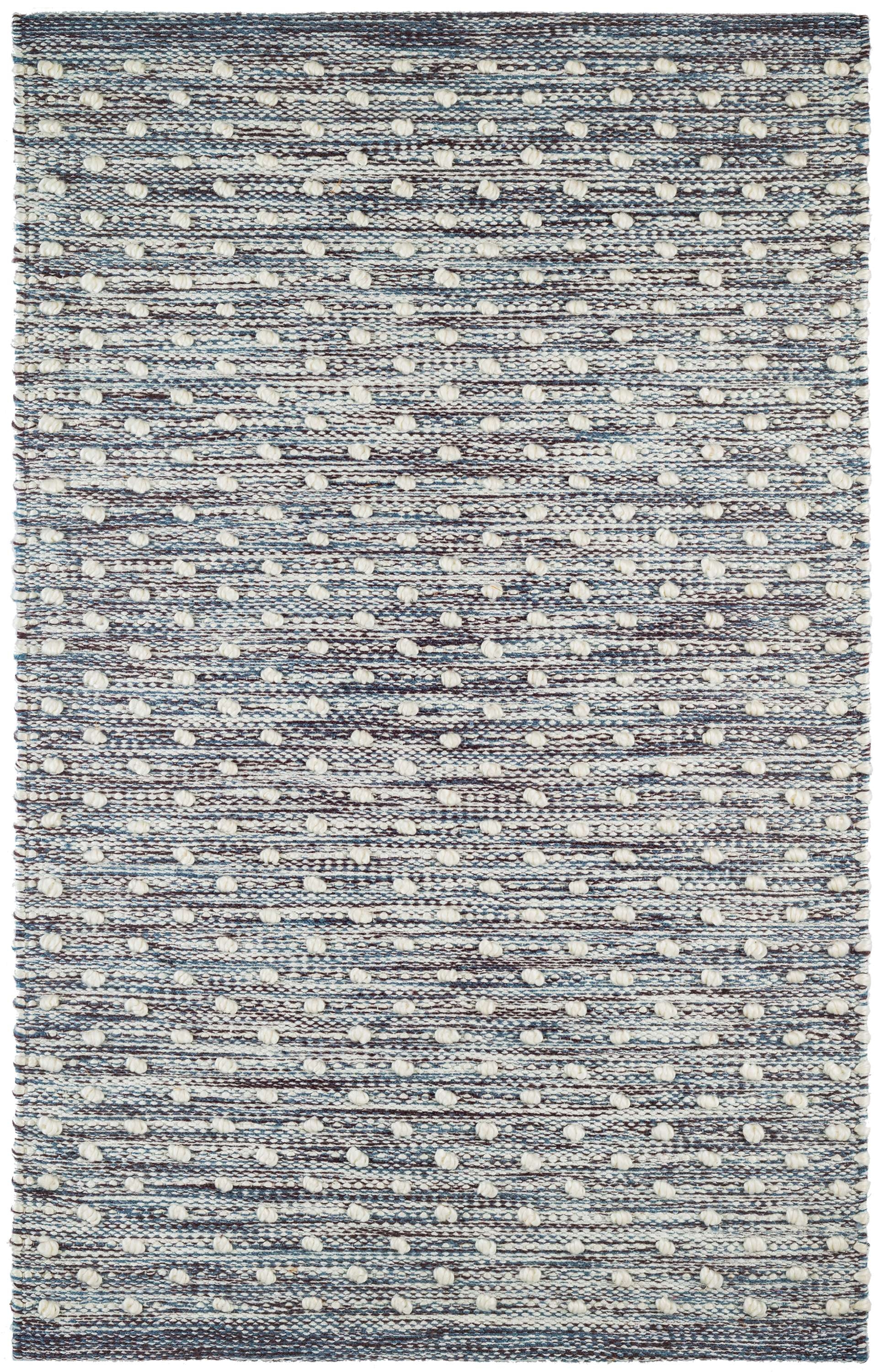 Hobnail Blue Handwoven Indoor/Outdoor Rug - Image 0