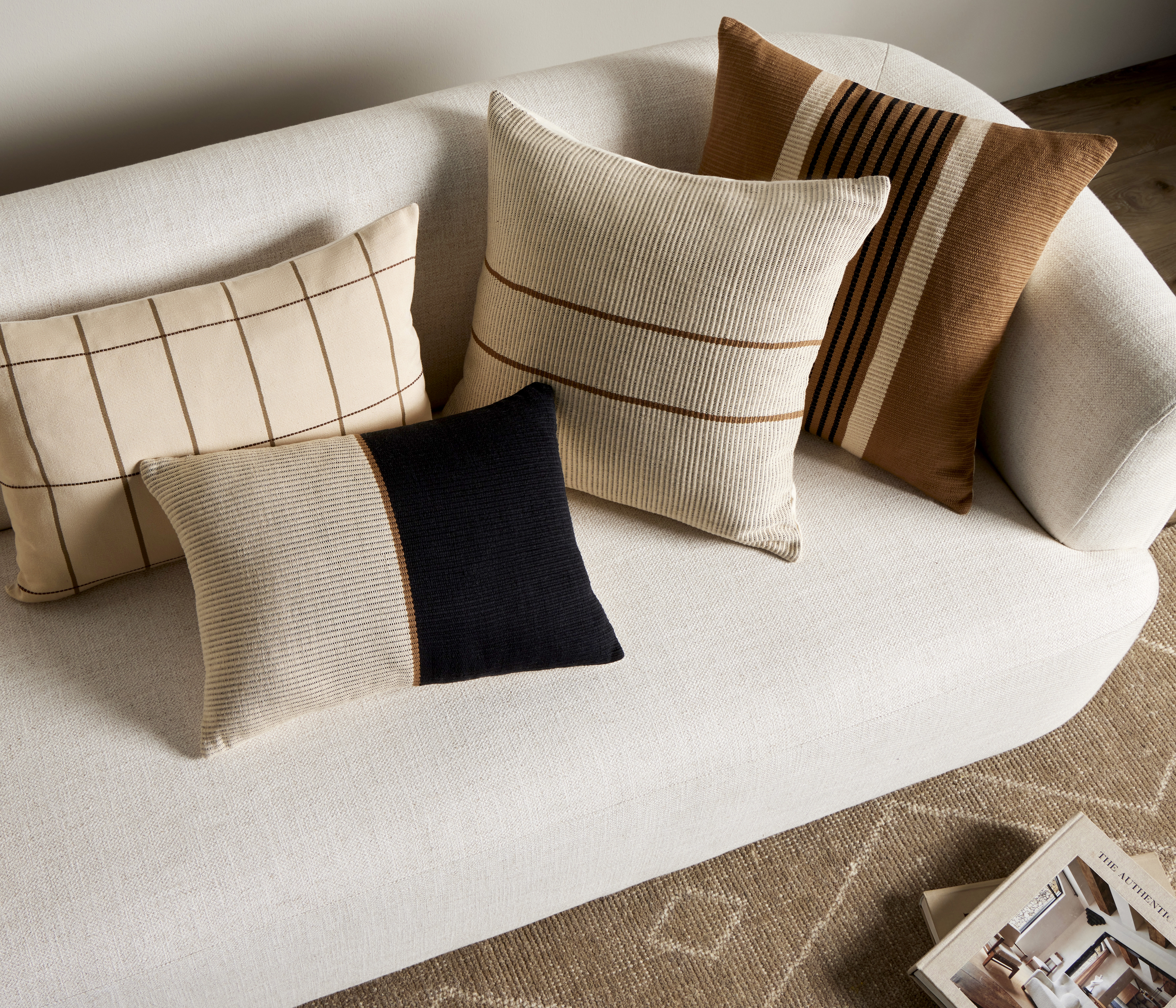 Handwoven Merido Pillow-Black-14"x20" - Image 2