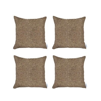 Boho-Chic Decorative Houndstooth Jacquard Pillow Covers Set Of 4 Pcs - Image 0