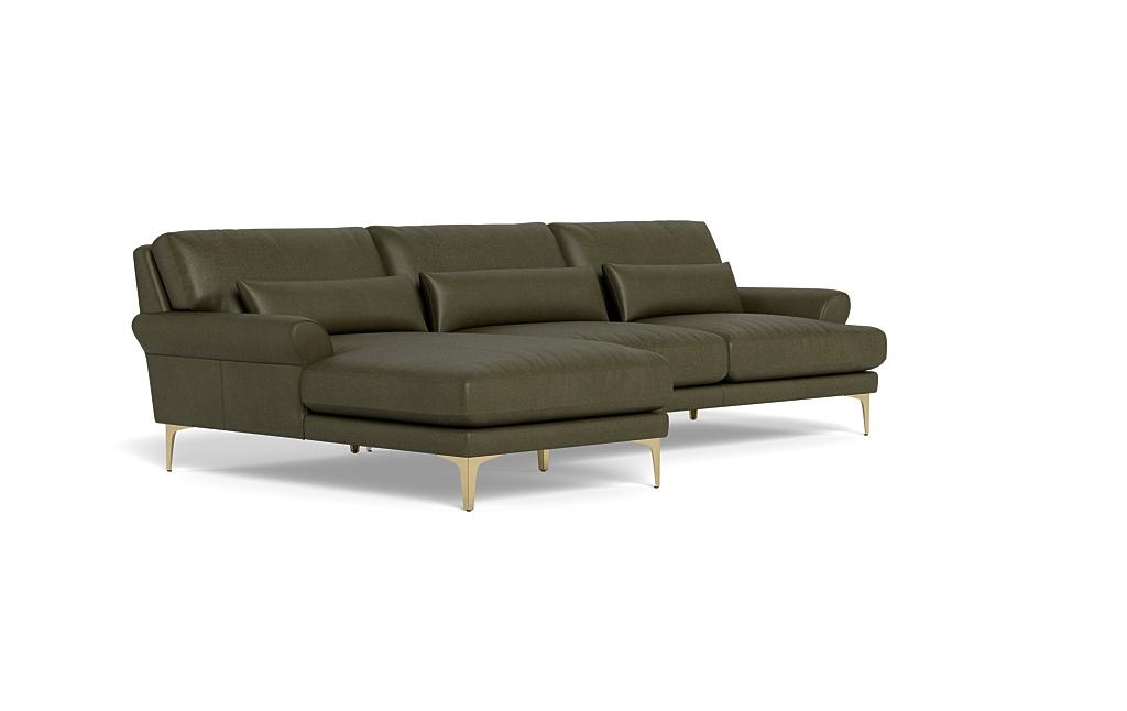 Maxwell Leather Sectional Sofa with Left Chaise by Apartment Therapy - Image 1