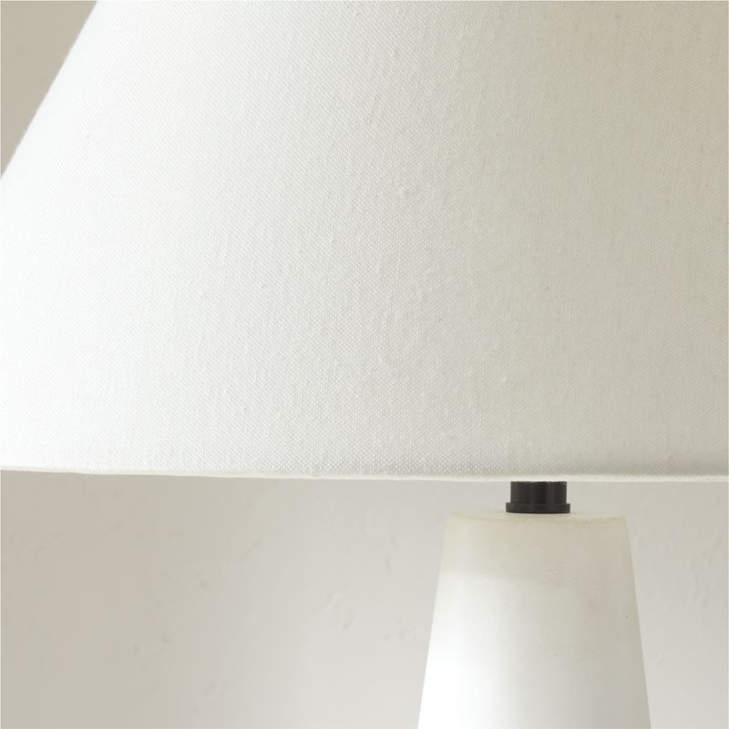 Polar White Cement Table Lamp by Kara Mann - Image 2
