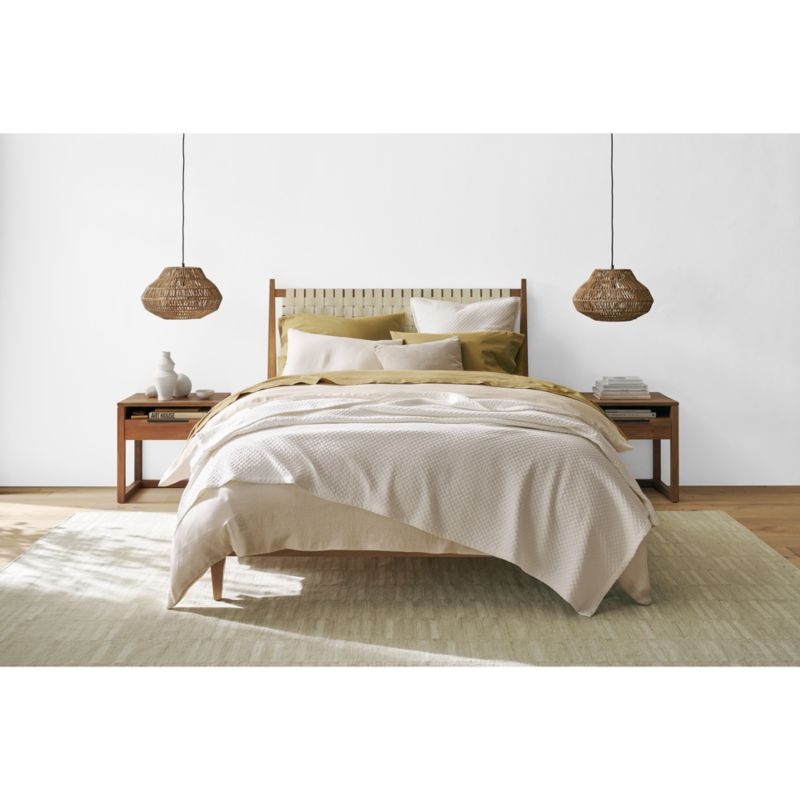 Faux Mohair Recycled 20x20 Moonbeam White Throw Pillow Cover - Image 3