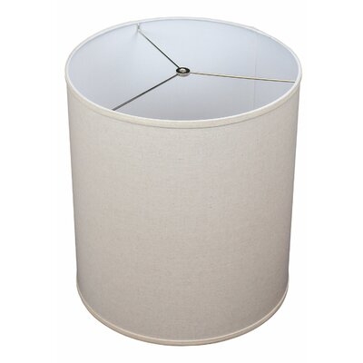 18" H X 16" W Drum Lamp Shade -  (Spider Attachment) In Linen Carrot - Image 0
