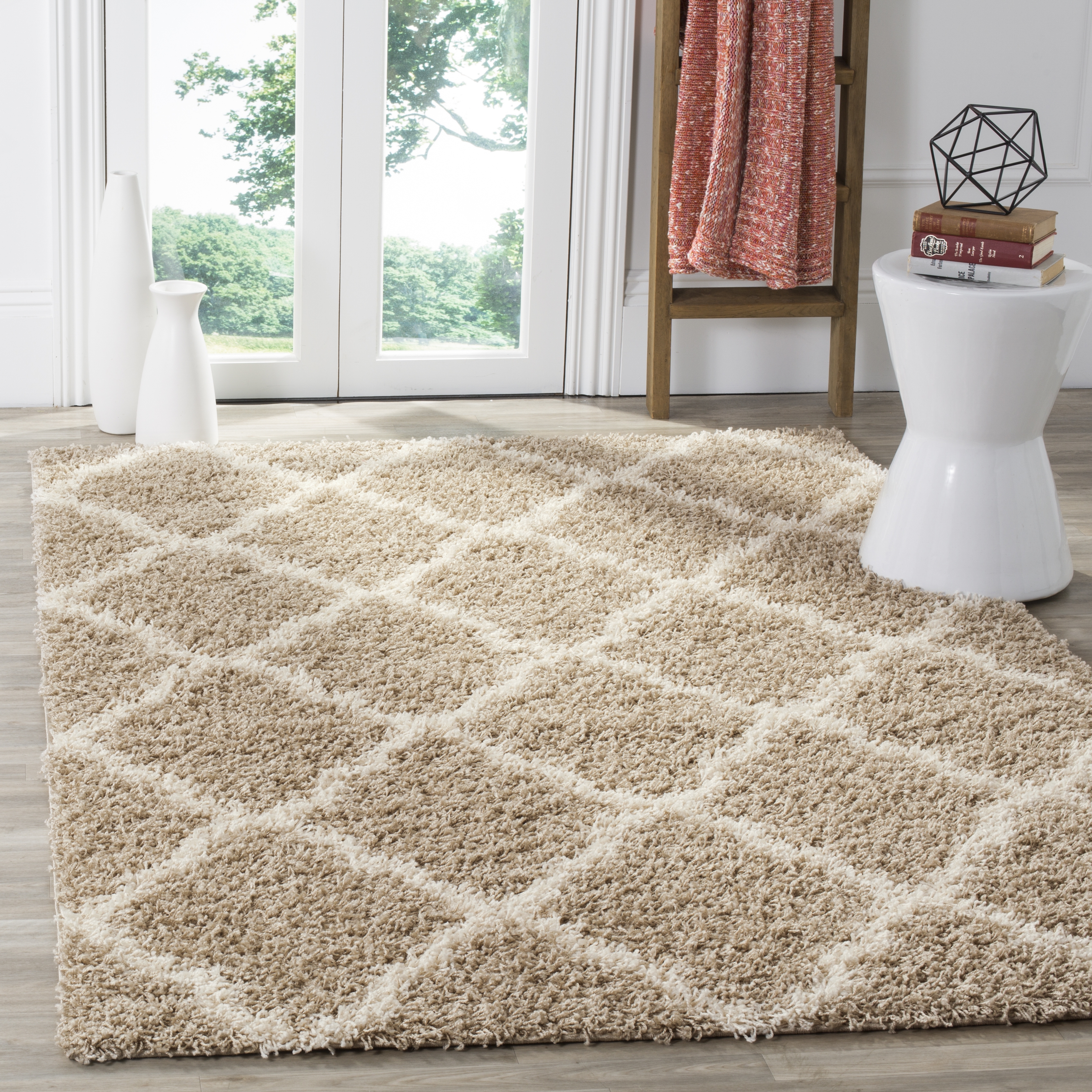 Arlo Home Woven Area Rug, SGD257D, Beige/Ivory,  5' 1" X 7' 6" - Image 1