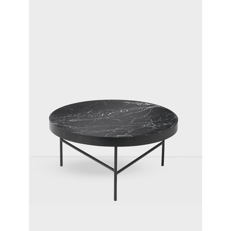 ferm LIVING Marble End Table Color: Black Marquina - Image 0