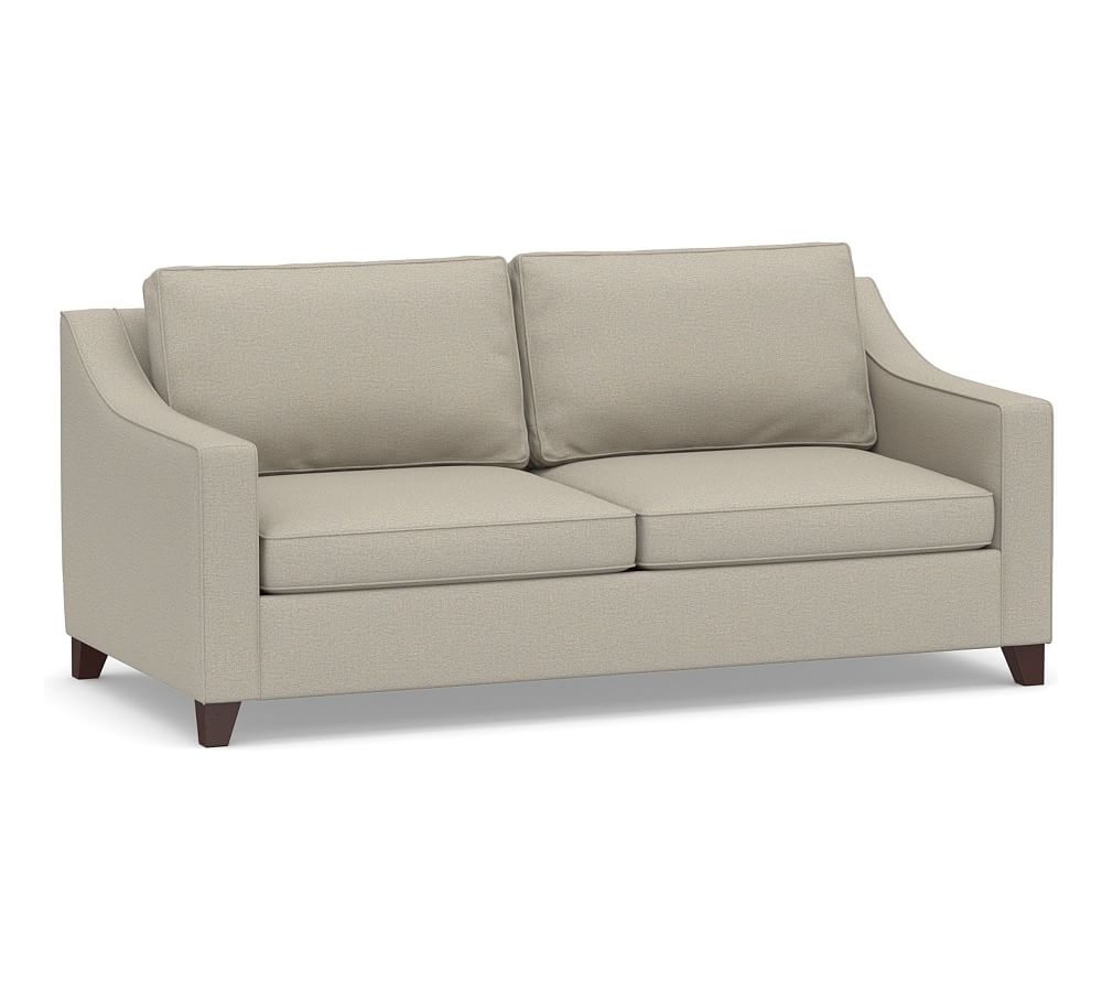 Cameron Slope Arm Upholstered Deep Seat Sofa 2-Seater 85", Polyester Wrapped Cushions, Performance Boucle Fog - Image 0