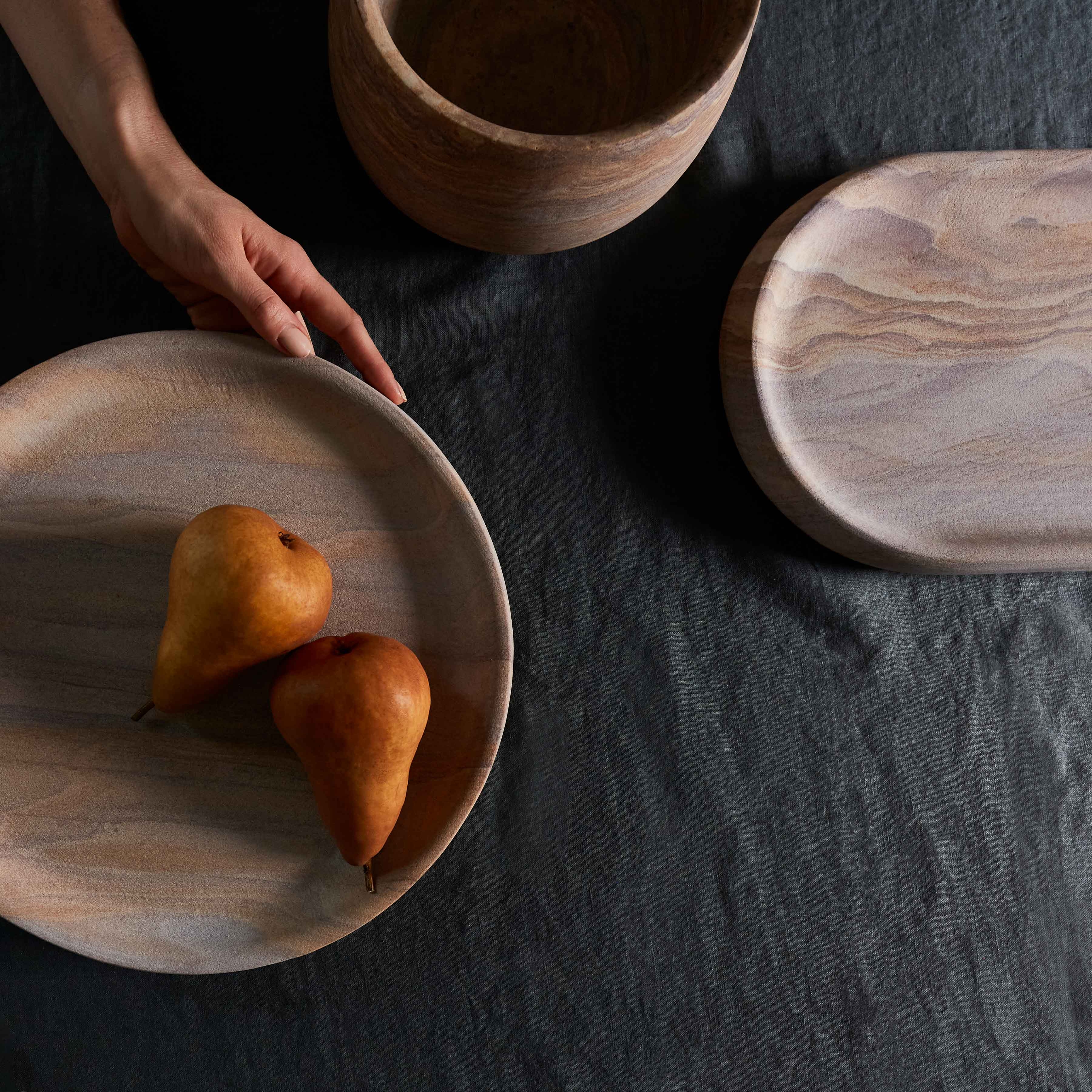 The Citizenry Eshana Sandstone Tray | Oval | Tan - Image 4