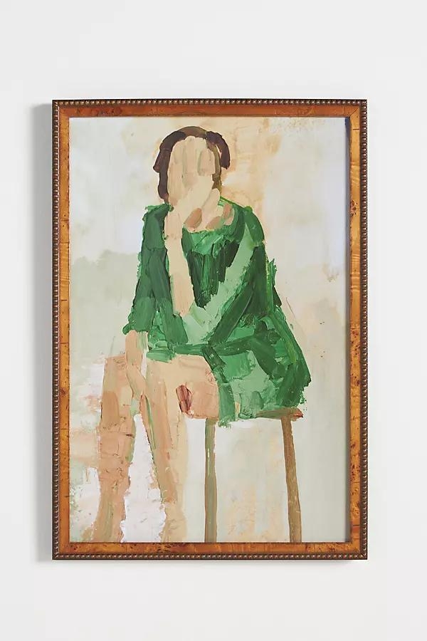 Woman in Green Wall Art - Image 0