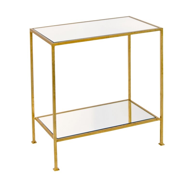 Worlds Away 2 Tier End Table Table Base Color: Gold Leaf - Image 0