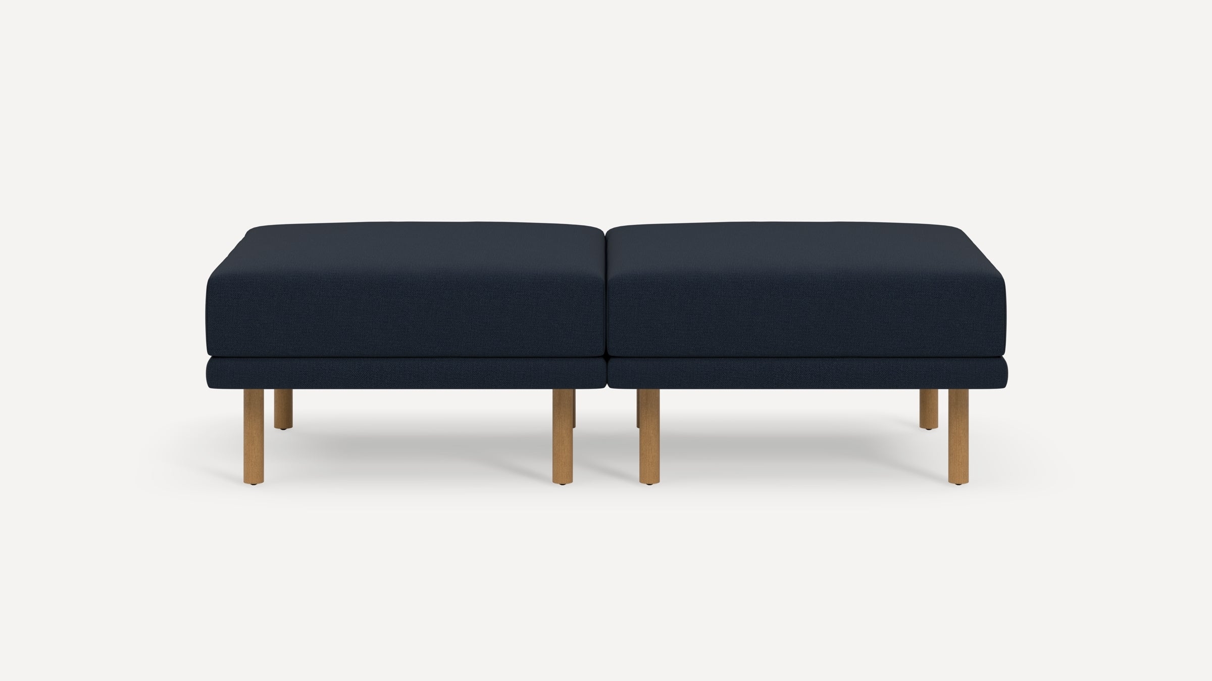 Range 2-Piece Bench - Stone Grey - Performance Flatweave / Walnut - Wood - Image 8