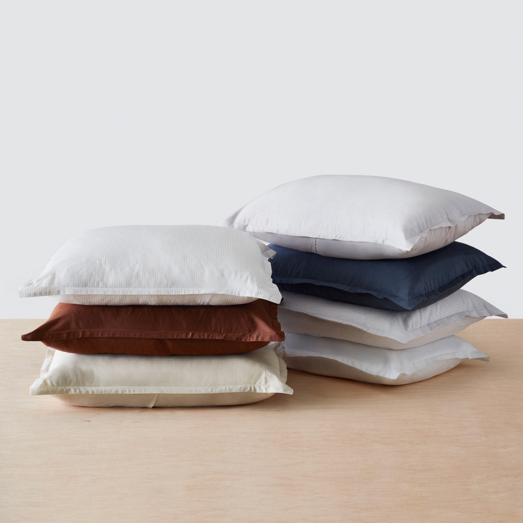 The Citizenry Organic Resort Cotton Shams | Standard | Solid Light Grey - Image 3