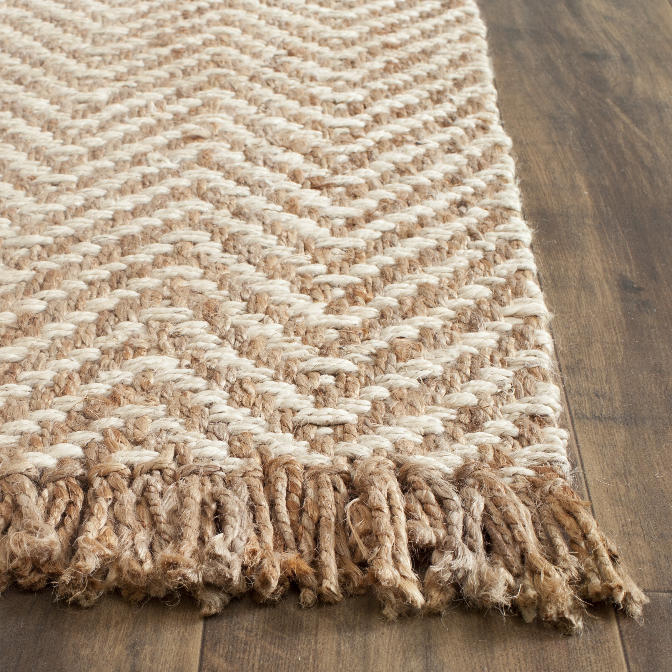 Arlo Home Hand Woven Area Rug, NF458A, Bleach/Natural,  4' X 6' - Image 2